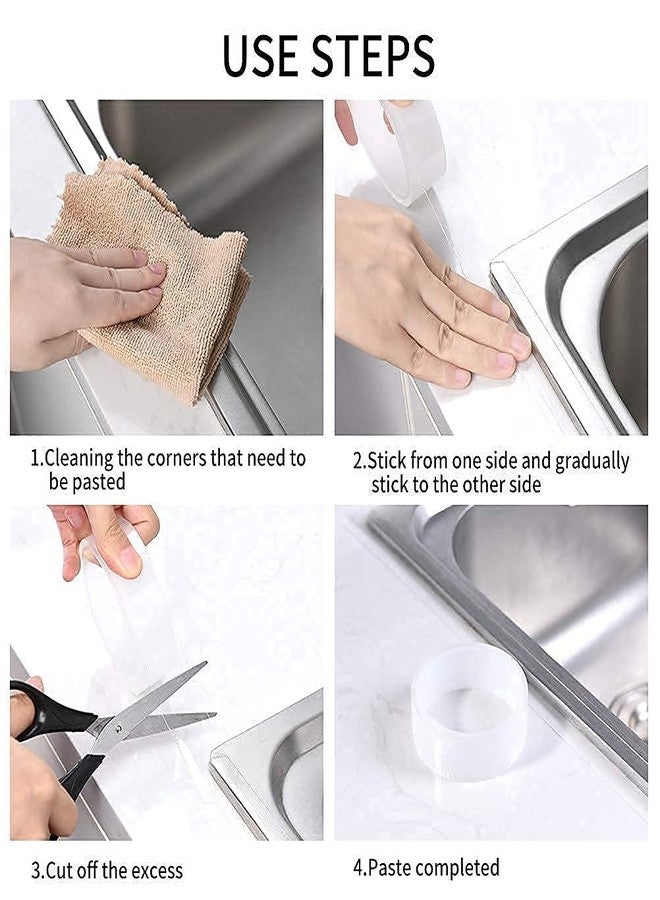 Boriva Caulk Strip-Waterproof Self Adhesive Caulk Tape for Bathtub Toilet Kitchen - Image 2